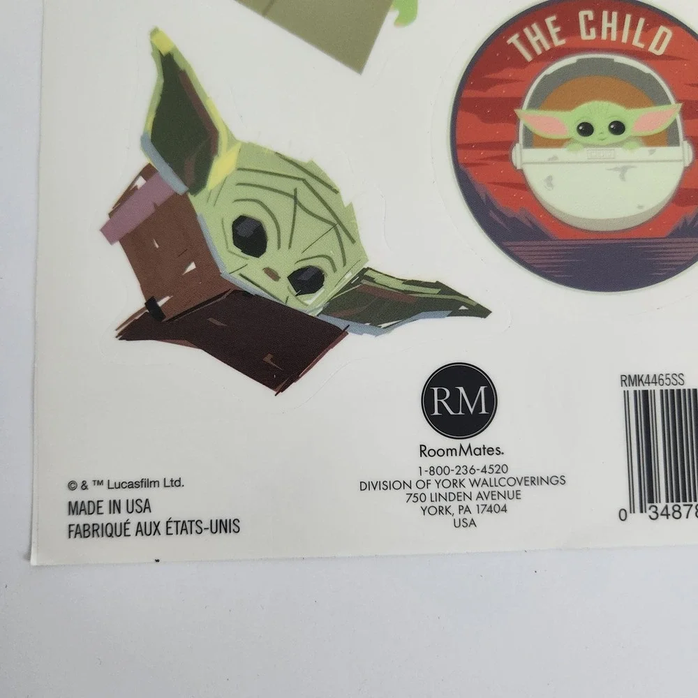 Star Wars The Mandalorian Grogu Baby Yoda Wall Decals RoomMates -‎ 10 sheets